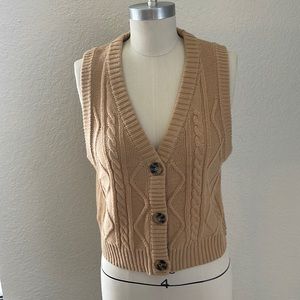 Tan Vest Sweater